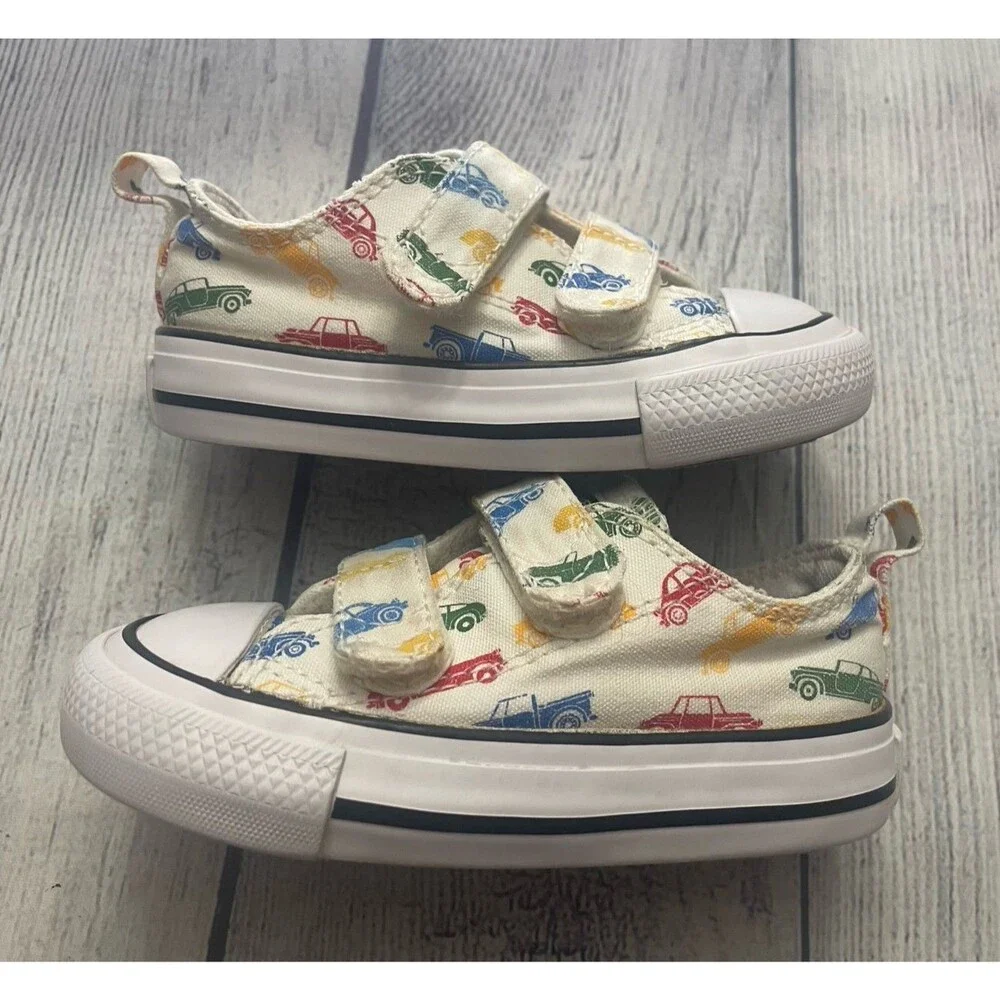 Car Converse All Stars Little Boy Toddler Shoes, Size 5